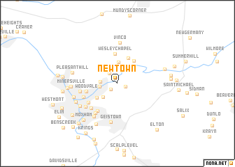 map of Newtown