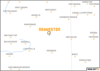 map of New Weston