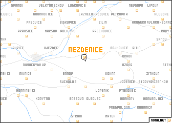 map of Nezdenice