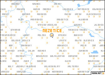 map of Nežetice