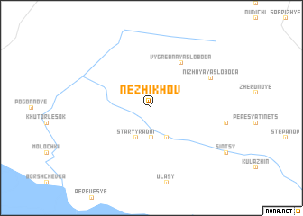 map of Nezhikhov