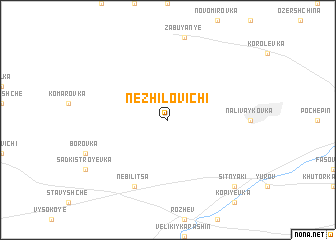 map of Nezhilovichi