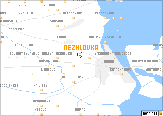 map of Nezhlovka