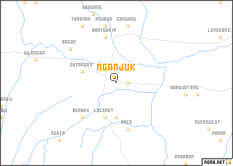 map of Nganjuk