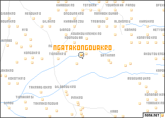 map of Ngata-Kongouakro