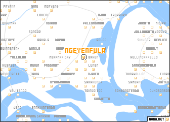 map of NʼGeyen Fula