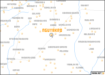 map of Nguyakro