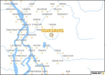 map of Ngwedaung