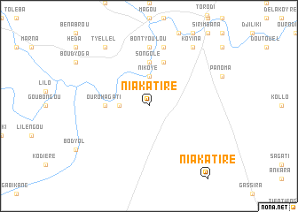 map of Niakatiré