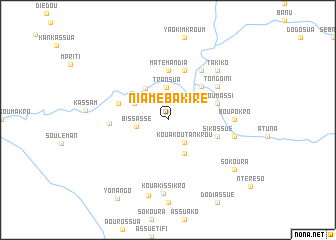 map of Niamébakiré