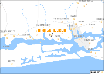 map of Niangon-Lokoa