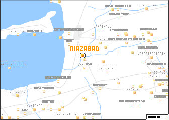 map of Nīāzābād