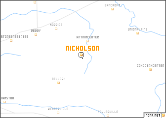 map of Nicholson