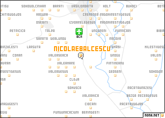 map of Nicolae Bălcescu