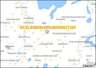 map of Nicolas Bravo Primera Sección