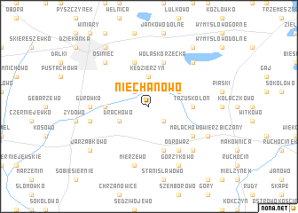 map of Niechanowo
