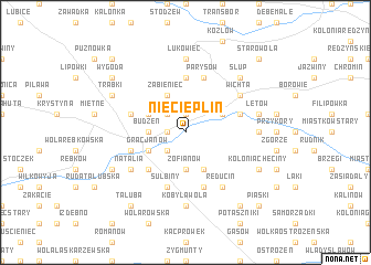 map of Niecieplin