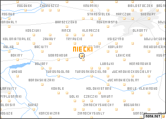 map of Niecki