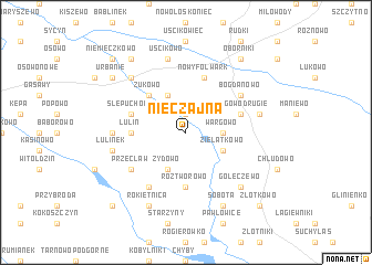 map of Nieczajna