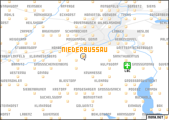 map of Niederbüssau