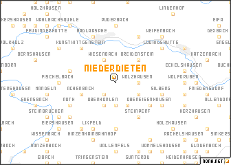 map of Niederdieten