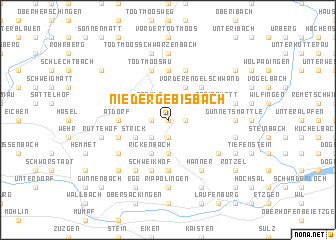 map of Niedergebisbach