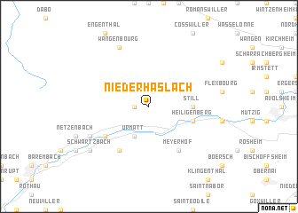 map of Niederhaslach