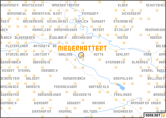 map of Niederhattert