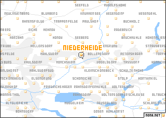 map of Niederheide