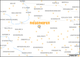 map of Niederhofen