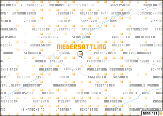 map of Niedersattling