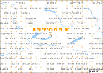 map of Niederscheveling