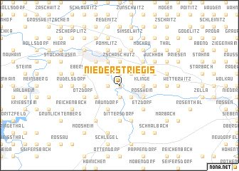 map of Niederstriegis