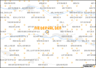 map of Niederwälden