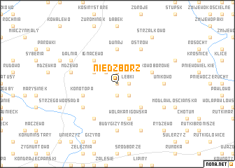 map of Niedzbórz