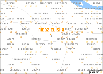 map of Niedzieliska