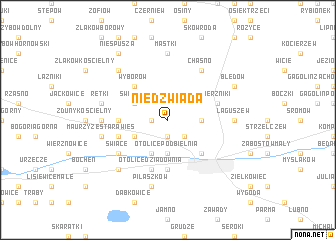 map of Niedźwiada