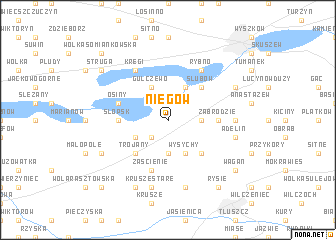 map of Niegów