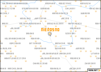 map of Nierośno