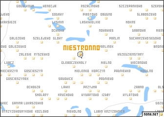 map of Niestronno