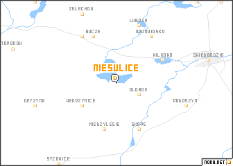 map of Niesulice