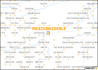 map of Nieszkowice Małe