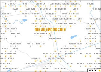 map of Nieuwe-Parochie