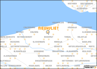 map of Nieuwvliet
