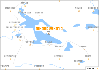 map of Nikanovskaya