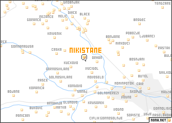 map of Nikištane