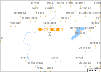 map of Nikitina Gora