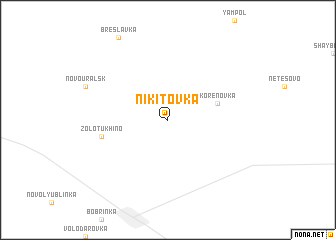 map of Nikitovka