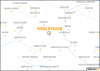 map of Nikolayevka