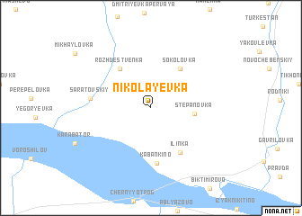 map of Nikolayevka